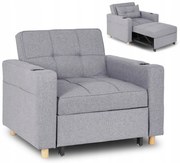 Ágyazható Fotel Szürke Kárpittal. SOLOR