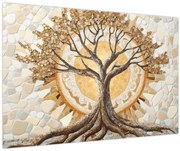Kép – Arany életfa mozaikban (90x60 cm)