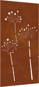 vidaXL virágmintás corten acél kerti faldísz 105 x 55 cm