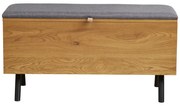 Natúr színű tárolóláda tölgyfa dekorral 92x48x33 cm Barco – House Nordic