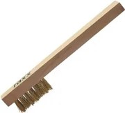 Gyújtógyertya kefe fa nyéllel réz 3x6 soros 0,18mm