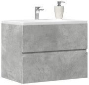 betonszürke szerelt fa fürdőszobaszekrény 60 x 38,5 x 45 cm