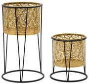 Leavy 2 db-os aranyszínű virágtartó állvány szett, magasság 40 cm - Mauro Ferretti