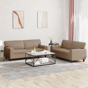 2 részes kávészínű műbőr ülőgarnitúra