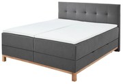 Sötétszürke boxspring ágy tárolóhellyel 180x200 cm Catania - Meise Möbel
