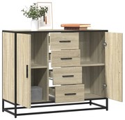 sonoma tölgy színű szerelt fa tálalóasztal 92 x 35 x 76 cm