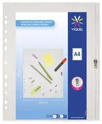 Irattartó tasak, A4, PP, zipzáras, VIQUEL Pockets, áttetsző (IV936016)