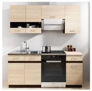 Konyhablokk VALERIA 180 cm barna/sonoma tölgy