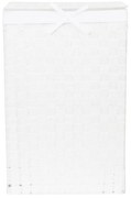 Laundry Basket Linen fehér, fedeles szennyeskosár, magasság 60 cm - Compactor
