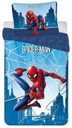Kék egyszemélyes pamut gyerek ágyneműhuzat 140x200 cm Spider-man "Blue" – Jerry Fabrics