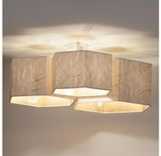 Duolla - Felületre szerelhető csillár ROLLER TRIO HEX 3xE27/15W/230V fehér/arany