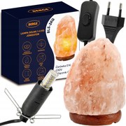 Sólámpa 1-2kg Ionizátor Himalája Éjjeli Só Irodai Kész Szett