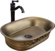 Rea Wilma Rustic, asztali mosogató 550x380x130 mm, csiszolt réz, REA-U3305