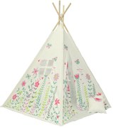 Fehér gyerek teepee FLOWERS