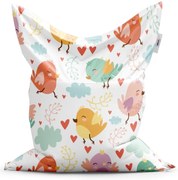 Classic babzsák felhő madárkákkal - gyerek, színes