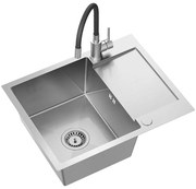 Acél mosogatótálca LUKE 116 BRUSH NICKEL