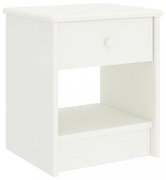 fehér tömör fenyőfa éjjeliszekrény 35 x 30 x 40 cm