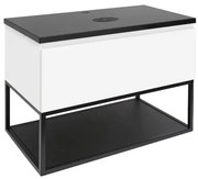 Fürdőszobaszekrény fedőlemezzel SAT B-Way 59x50x45 cm fehér fényes BWAY60WZF