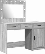 vidaXL Öltözködőasztal fiókkal 2 pcs Szürke 40 x 41 x 75 cm Faanyag
