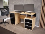 Somnia Nagy íróasztal (Artisan-Magasfényű Fekete) modern