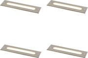 4 darabos modern földbe süllyeszthető lámpa szett acél 30 cm LED-del IP65 - Eline