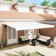 Automatikus Behúzható Napellenző Fehér 500x300 cm
