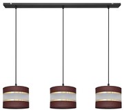 Csillár zsinóron HELEN 3xE27/15W/230V barna/fekete/arany