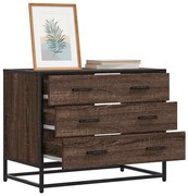 barna tölgy szerelt fa fiókos szekrény 70x41x56 cm