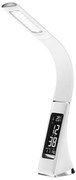 Immax 08949L - LED Dimmelhető asztali lámpa kijelzővel LEATHER LED/7W/230V fehér