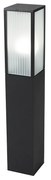 Okos kültéri állólámpa fekete bordázott üveggel 80 cm WiFi A60-nal - Charlois