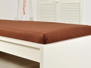 Jersey lepedő ALVORA 180x200 cm barna-narancssárga