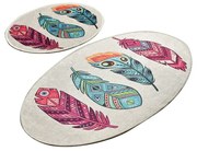 Fürdőszobai kilépő szett 2 db-os 60x100 cm Feather – Foutastic