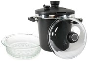 Titán felületű 7 l kukta indukciós, pároló edénnyel
