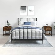 2 db füstös tölgy színű szerelt fa éjjeliszekrény 34x35,5x45 cm