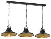 Csillár láncon IRON 3xE27/60W/230V