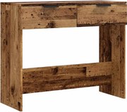 vidaXL konzolasztal Régi fa 90x36x75 cm Gépelt fa