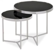 Delia ll 60cm Dohányzóasztal Fekete - Króm
