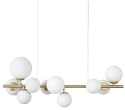 Ideal Lux - LED Csillár zsinóron PERLAGE 10xG9/3W/230V 81 cm arany/fehér