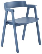 Kék tölgyfa karfás étkezőszék Flip – Gazzda