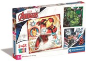 Bosszúállók Superheroes 3x48 db-os puzzle Clementoni