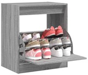 szürke sonoma színű szerelt fa cipősszekrény 60 x 42 x 69 cm