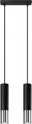 Sollux SL.0941 - Csillár zsinóron LOOPEZ 2xGU10/10W/230V fekete/króm