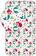 Disney Hercegnők Ariel gumis lepedő 90x200 cm