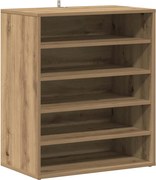vidaXL kézműves tölgy színű szerelt fa cipősszekrény 60 x 35 x 70 cm