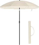 Napernyő 160 cm, Napvédelem UPF 50+, 30°-ban dönthető, talp nélkül, bézs