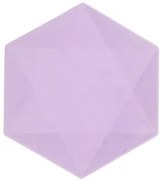 Lila Vert Decor hatszögletű lapostányér 6 db-os 15,8 cm