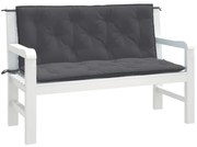 2 db melange antracitszürke szövet kerti padpárna 120x50x7 cm