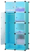 Műanyag elemes szekrény-kék