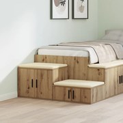 Tárolószekrény Kézműves Tölgy 127x41x40 cm Szerelt Fa