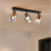 Brilagi - Spotlámpa HYGGE 3xE14/15W/230V fekete/füstszínű